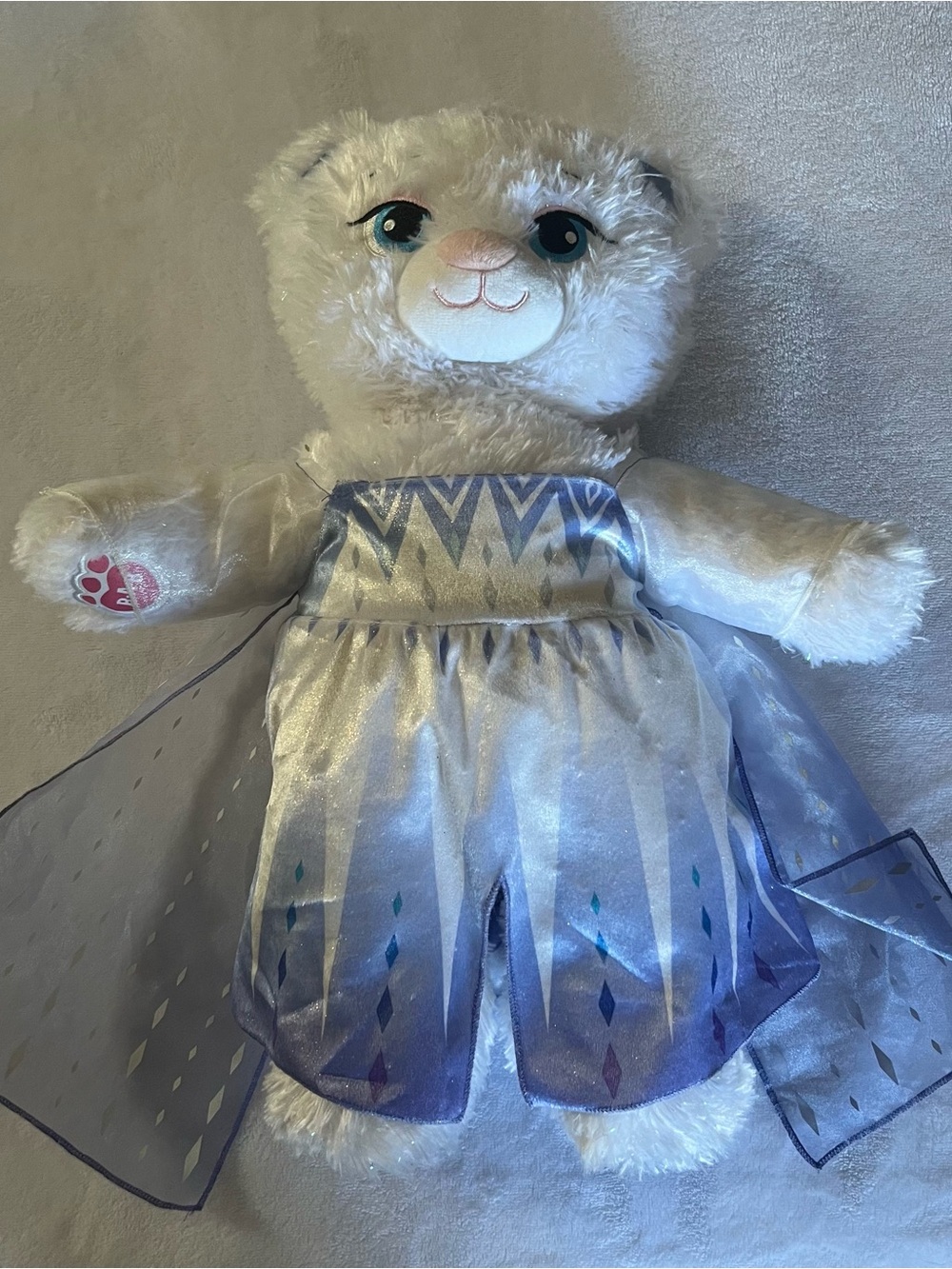 Build A Bear Disney Frozen 2 Elsa w/ Dress White Bear Plush Stuffed Animal